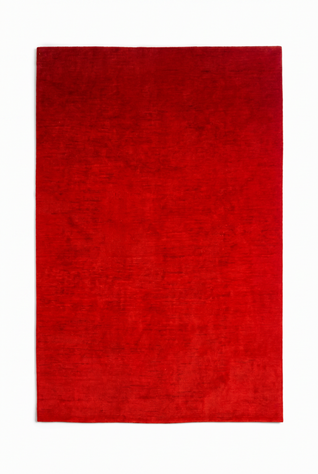 Crimson Red Plain Ghazni, Hand-Knotted Afghan Wool Rug