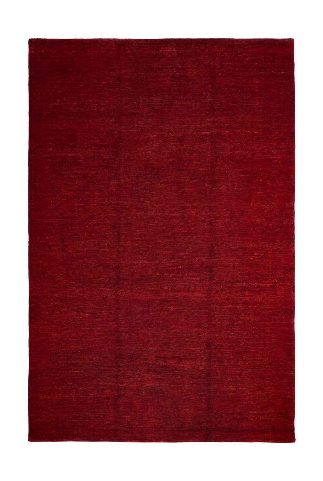Madder Red Plain Ghazni, Hand-Knotted Wool Rug