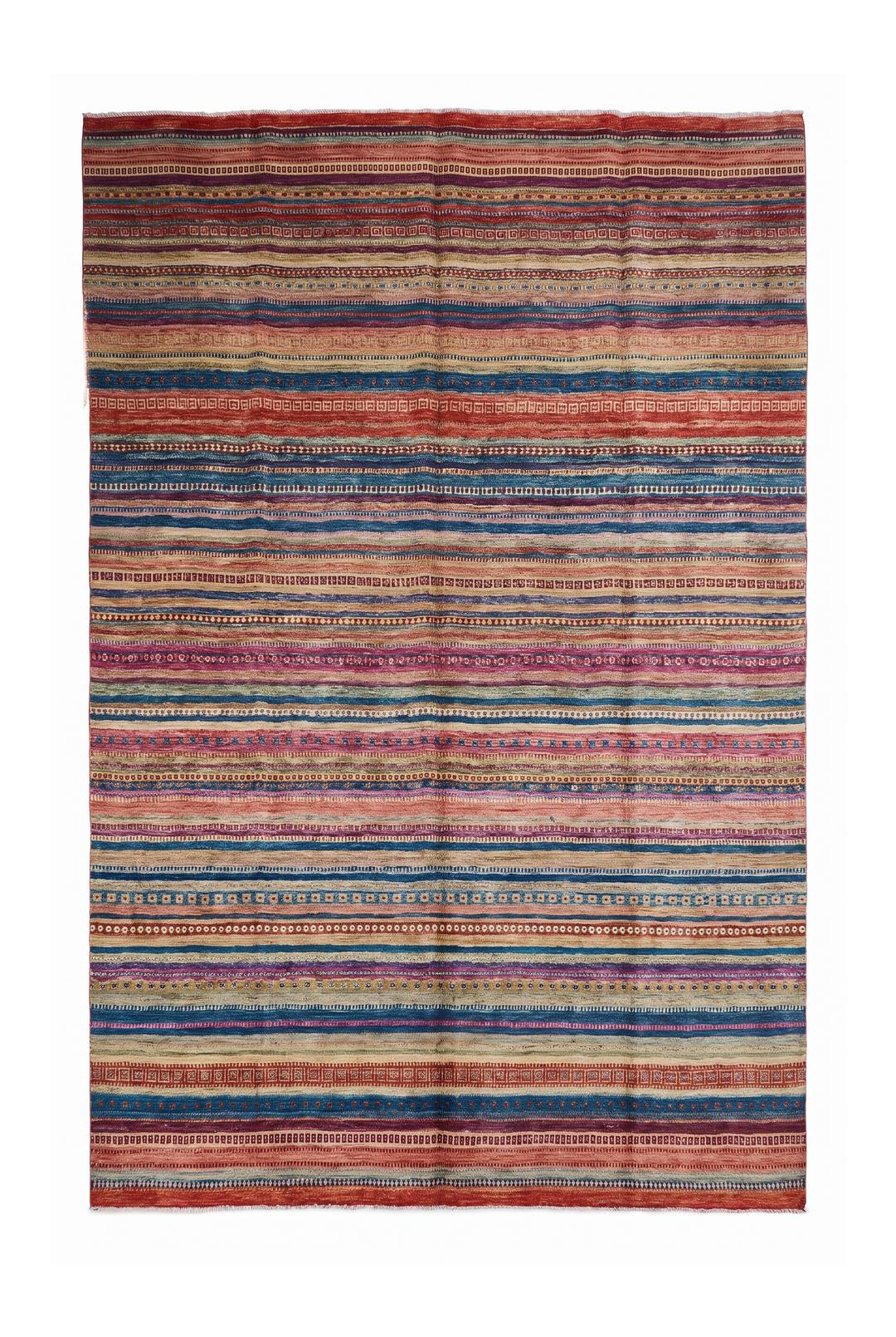 Multicolour Khorjin, Hand-Knotted Wool Rug