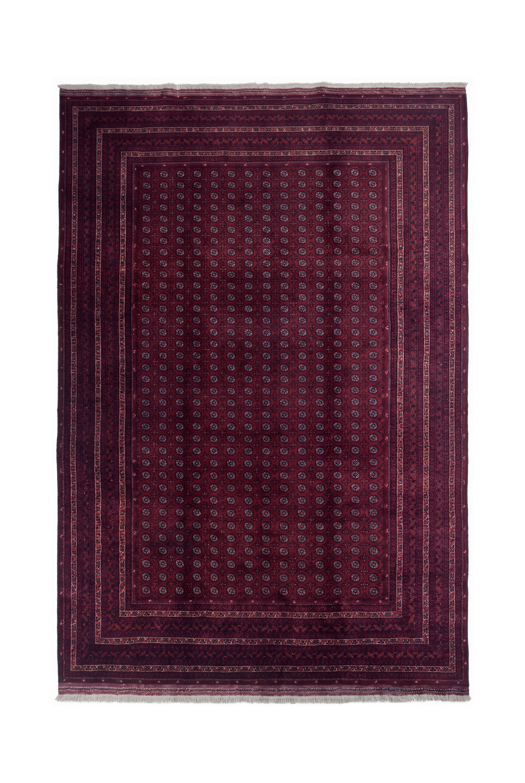 Deep Wine Khoja Roshnai, Hand-Knotted Wool Rug