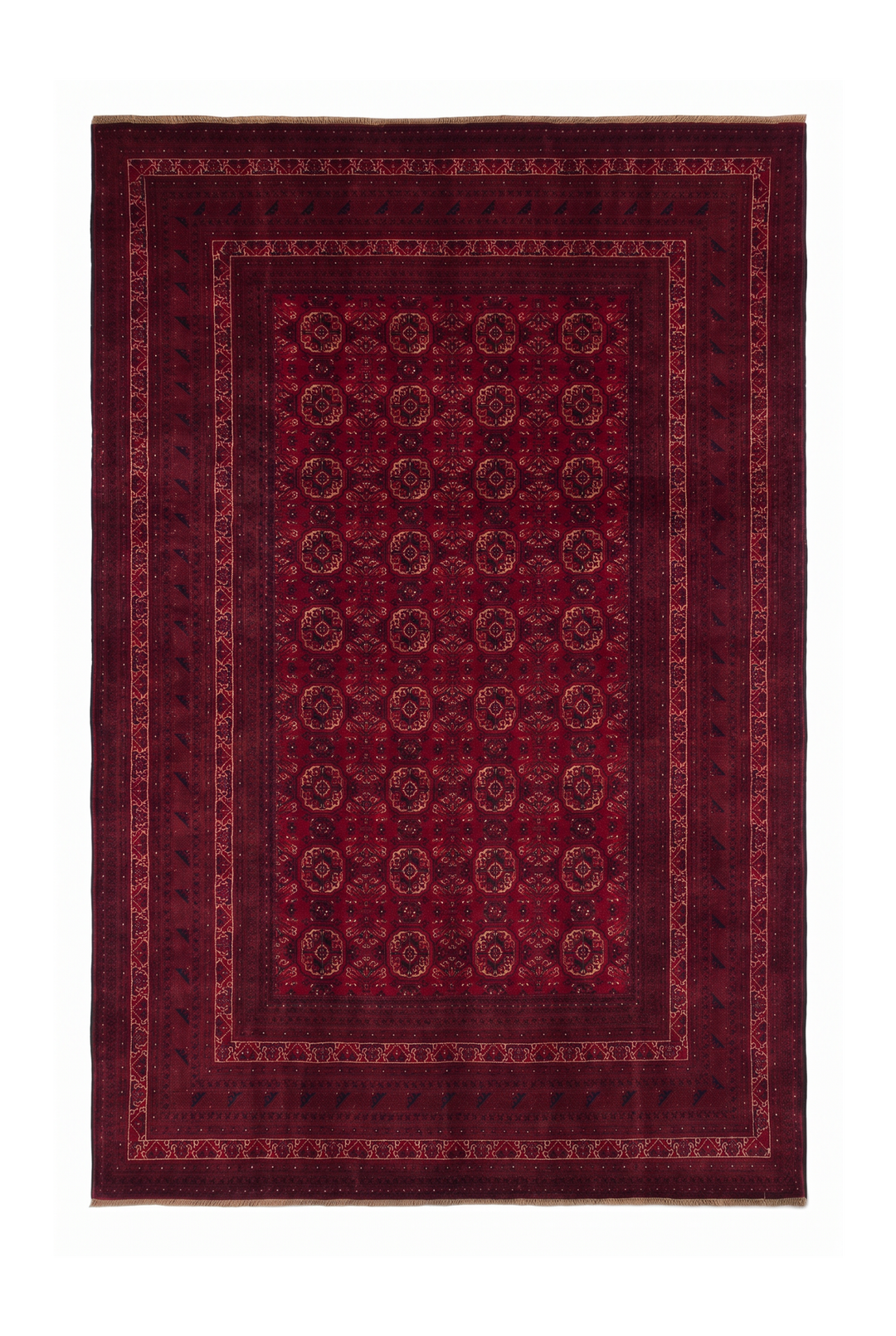 Wine Red Turkmen Gül Khal Mohammadi Rug, Hand-Knotted Wool
