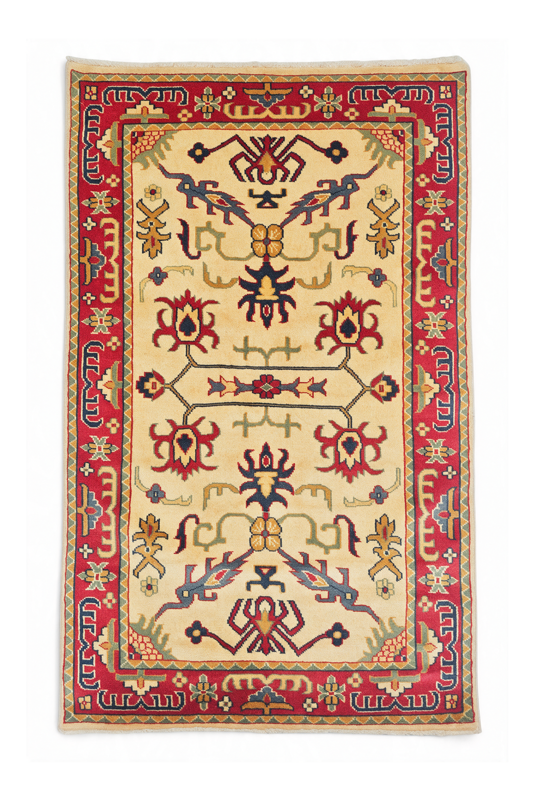 Cream Palmette Kazak
