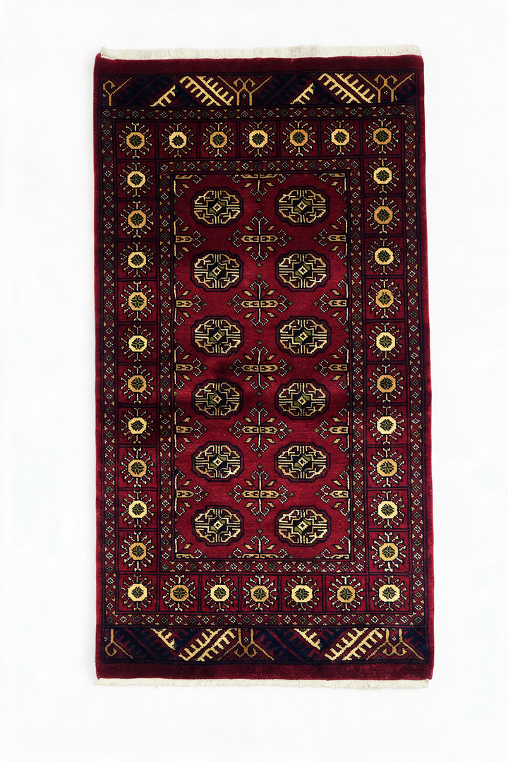 Burgundy Rosette Bokhara