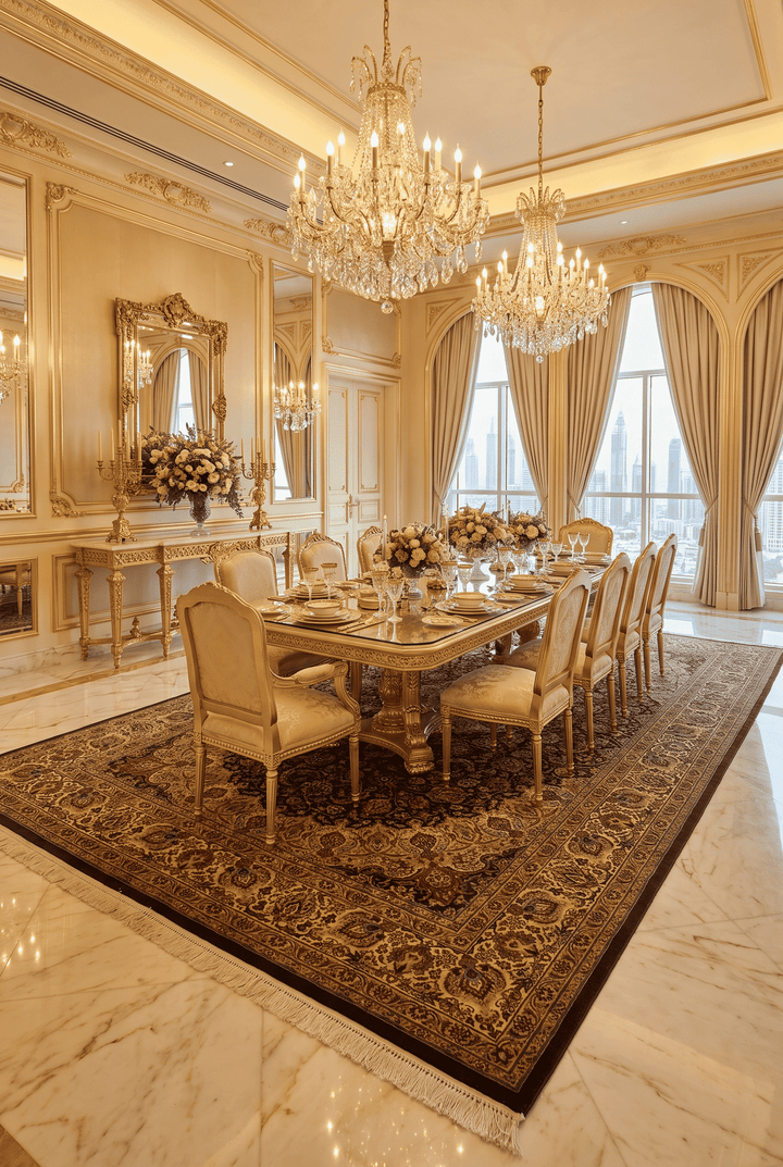エスプレッソのパキスタン絨毯 ダブルノット（メダリオン柄）のボーダー（縁）のディテール