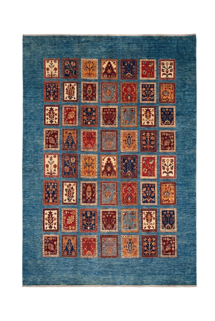 Multicolour Afghani Gabbeh, Hand-Knotted Wool &amp; Silk Rug